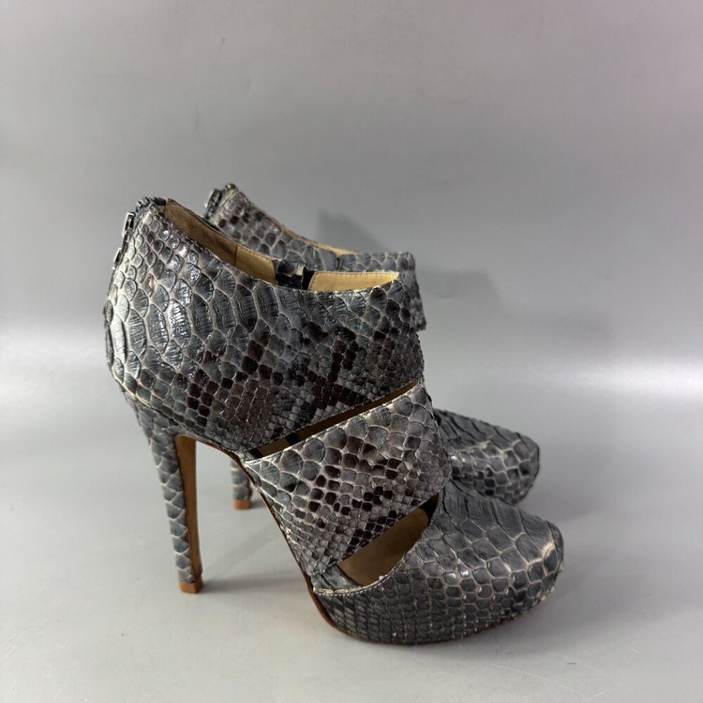 Alexandre Birman Two-Tone Python Leather Heels, S… - image 2